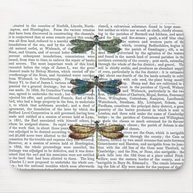 Dragonflies Print 2 Mouse Pad (Front)