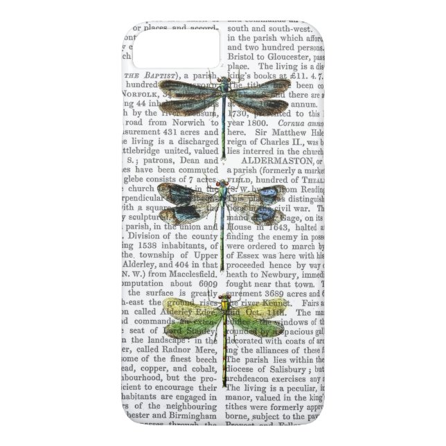 Dragonflies Print 3 Case-Mate iPhone Case (Back)