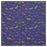 Dragonflies Print - Blue, Green, and Purple Fabric