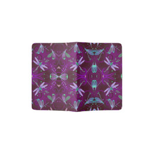 Dragonflies Purple Passport Holder