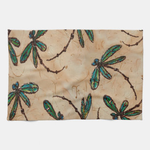 Dragonflies Rustic Cream Towel