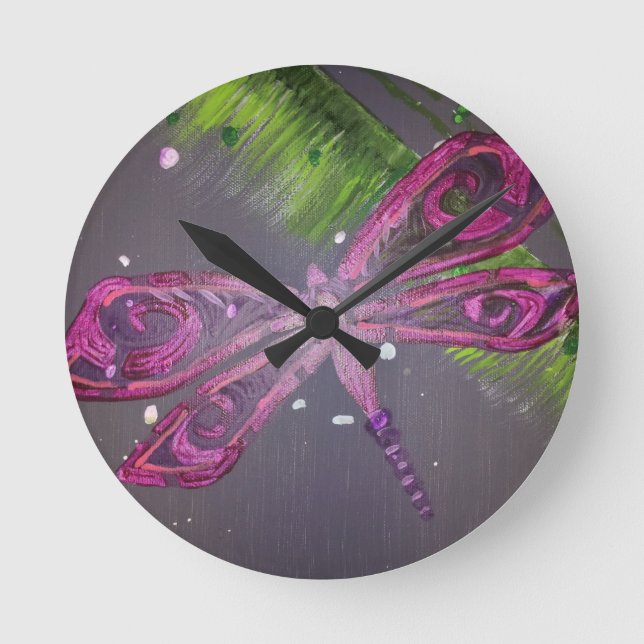 Dragonflies Series Round Clock (Front)