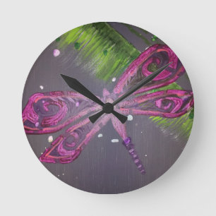 Dragonflies Series Round Clock
