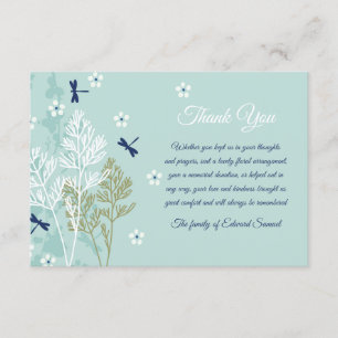 Dragonflies Sympathy Thank You Card