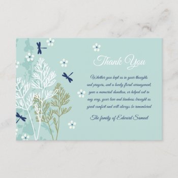 Dragonflies Sympathy Thank You Card by PixiePrints at Zazzle