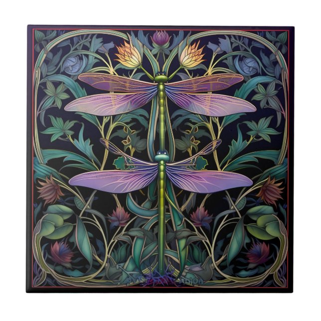 Dragonflies Tile (Swamp Collection) (Front)