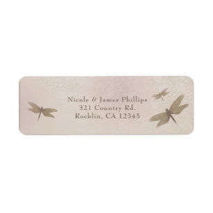 Dragonflies Vintage Dragonfly Elegant Invitation Label