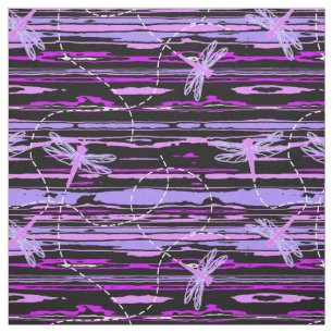 Dragonflies - Violet Fabric
