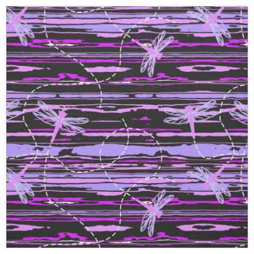 Dragonflies - Violet Fabric