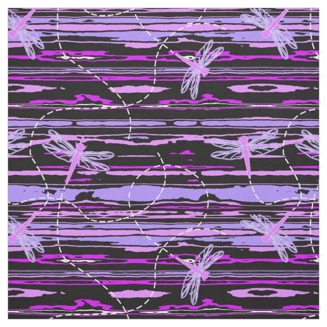 Dragonflies - Violet Fabric (Swatch)