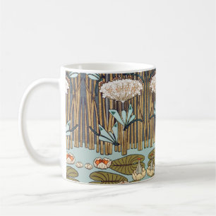 Dragonflies Water Lilies Marsh Art Nouveau Coffee Mug