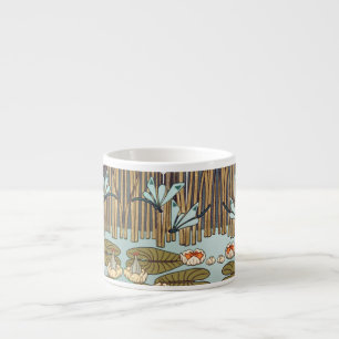 Dragonflies Water Lilies Marsh Art Nouveau Espresso Cup