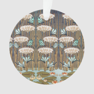 Dragonflies Water Lilies Marsh Art Nouveau Ornament