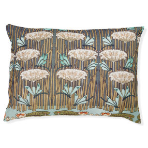 Dragonflies Water Lilies Marsh Art Nouveau Pet Bed