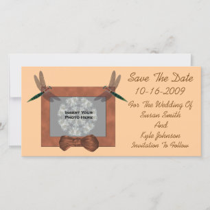 Dragonflies Wedding Save The Date Photo Card