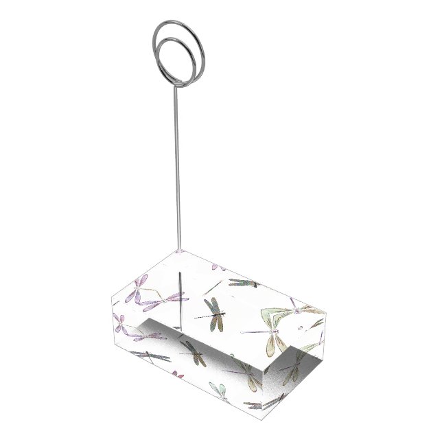 Dragonflies Wedding Table Card Holder (Corner)