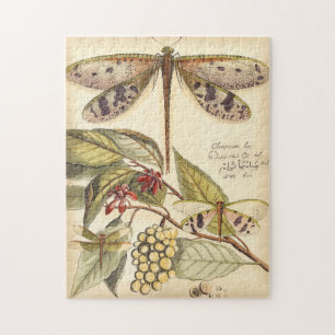 Dragonflies with Leaves and Fruit Jigsaw Puzzle