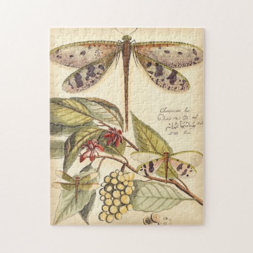 Dragonflies with Leaves and Fruit Jigsaw Puzzle