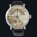 Dragonflies with Leaves and Fruit Watch<br><div class="desc">Dragonflies float above leaves bearing fruit in this piece by Vision Studio. The trio of insects blend amazingly well with their background,  giving this print a lifelike quality. Order your copy today!</div>