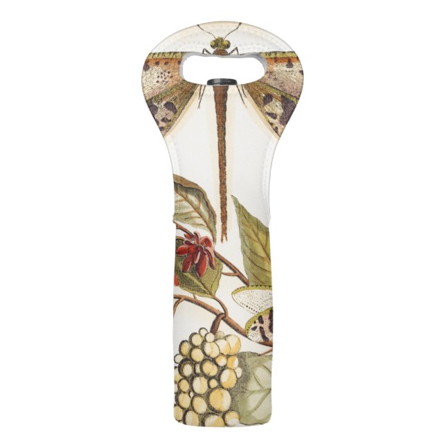 Dragonflies with Leaves and Fruit Wine Bag (Back)