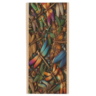 Dragonflies  wood flash drive