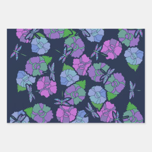 Dragonflies Wrapping Paper Sheets