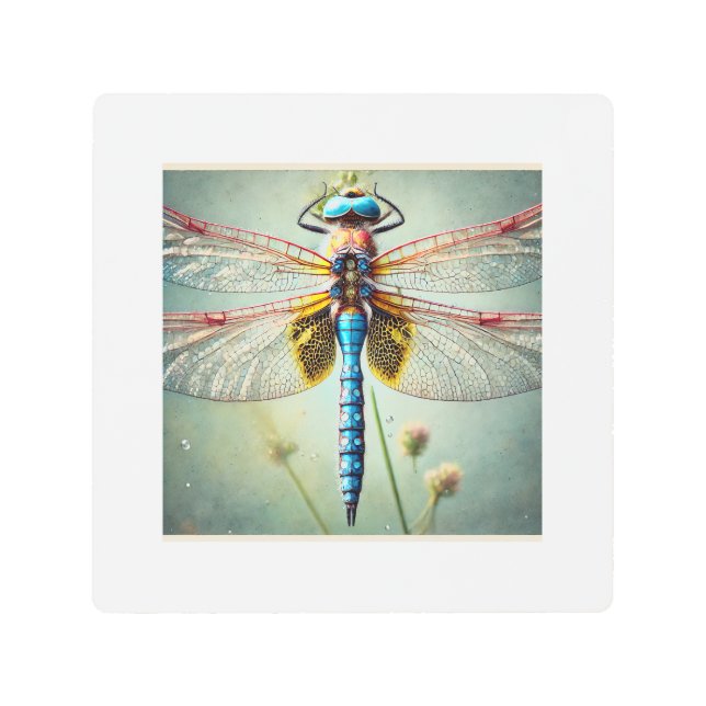 Dragonfly 260924IREF213 - Watercolor Metal Print (Front)