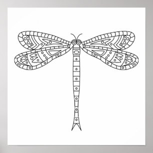 Dragonfly 2 Poster to Color