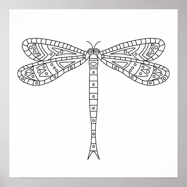 Dragonfly 2 Poster to Color (Front)