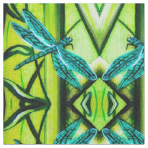 Dragonfly Abstract Fabric