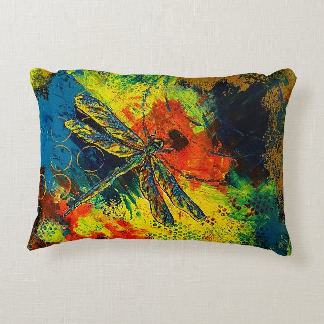 Dragonfly Accent Pillow (Back)