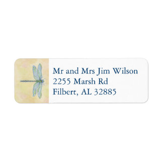 Dragonfly address label