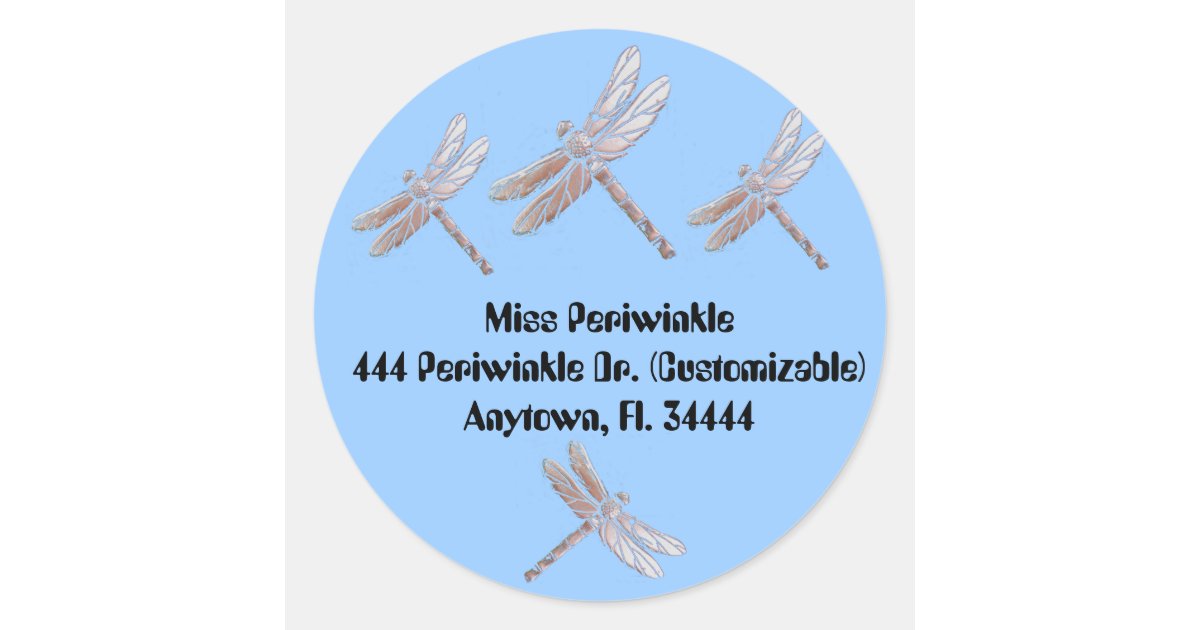Dragonfly Address Labels Zazzle