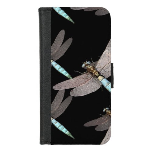 Dragonfly Air Force on Black iPhone 87 Wallet Case