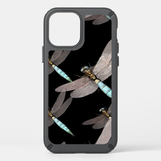 Dragonfly Air Force on Black Speck iPhone Case (Front)