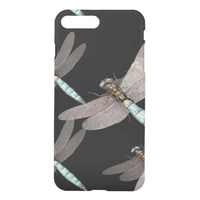 Dragonfly Air Force on Black Uncommon iPhone Case (Back)