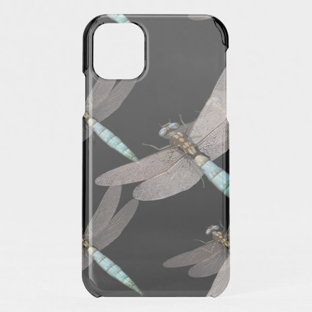 Dragonfly Air Force on Black Uncommon iPhone Case (Back)