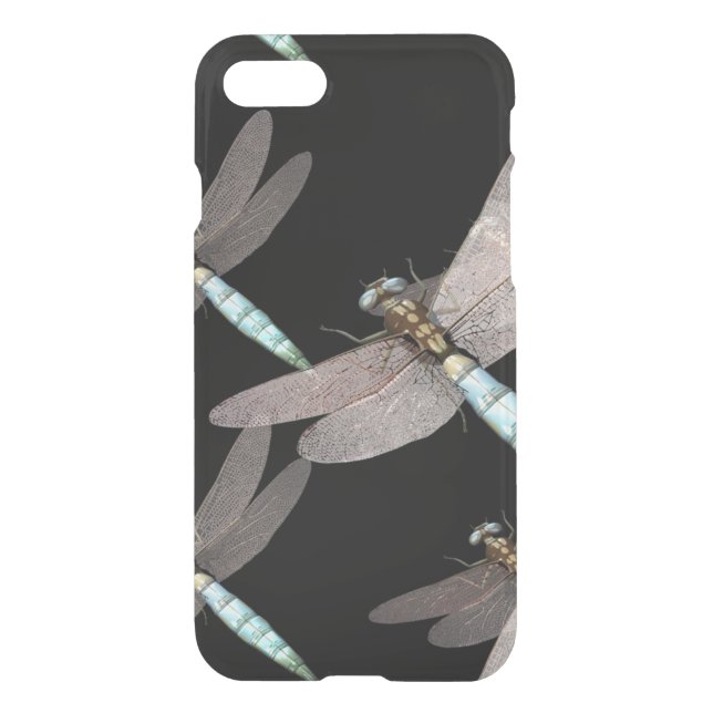 Dragonfly Air Force on Black Uncommon iPhone Case (Back)