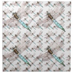 Dragonfly Air Force on White Napkin