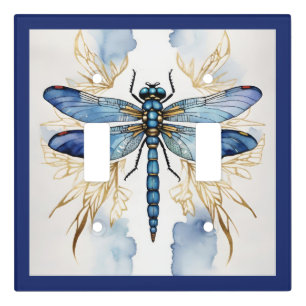 Dragonfly Alcohol Ink  Light Switch Cover