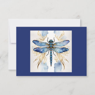 Dragonfly Alcohol Ink  Thank You Card