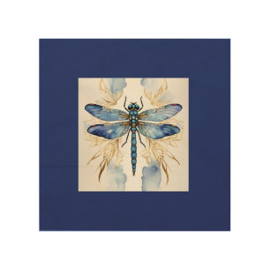 Dragonfly Alcohol Ink  Wood Wall Art