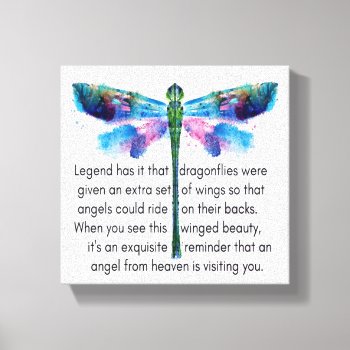 Dragonfly And Angels Canvas Print by BizzleApparel at Zazzle