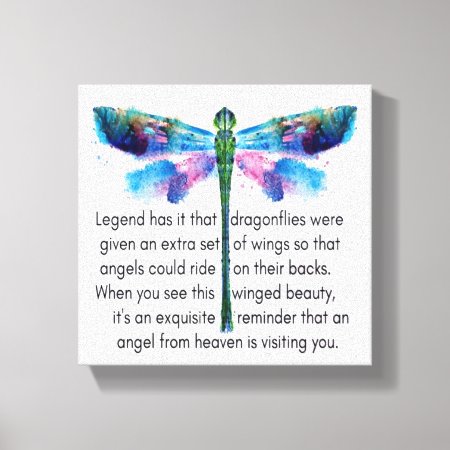 Dragonfly And Angels Canvas Print