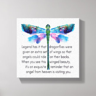 Dragonfly and Angels Canvas Print