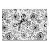 Dragonfly and flowers doodle (Front Horizontal)