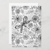 Dragonfly and flowers doodle (Front/Back)