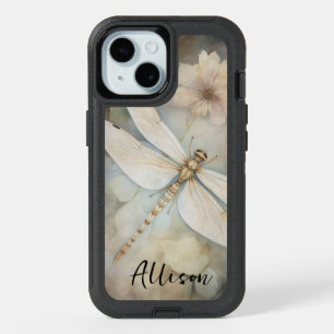 Dragonfly and Flowers iPhone 15 Case