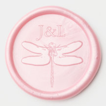 Dragonfly and Monogram, wedding seal