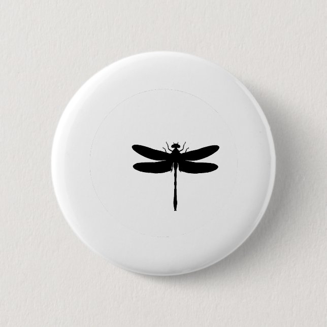 Dragonfly and Moon TSHIRT Button (Front)